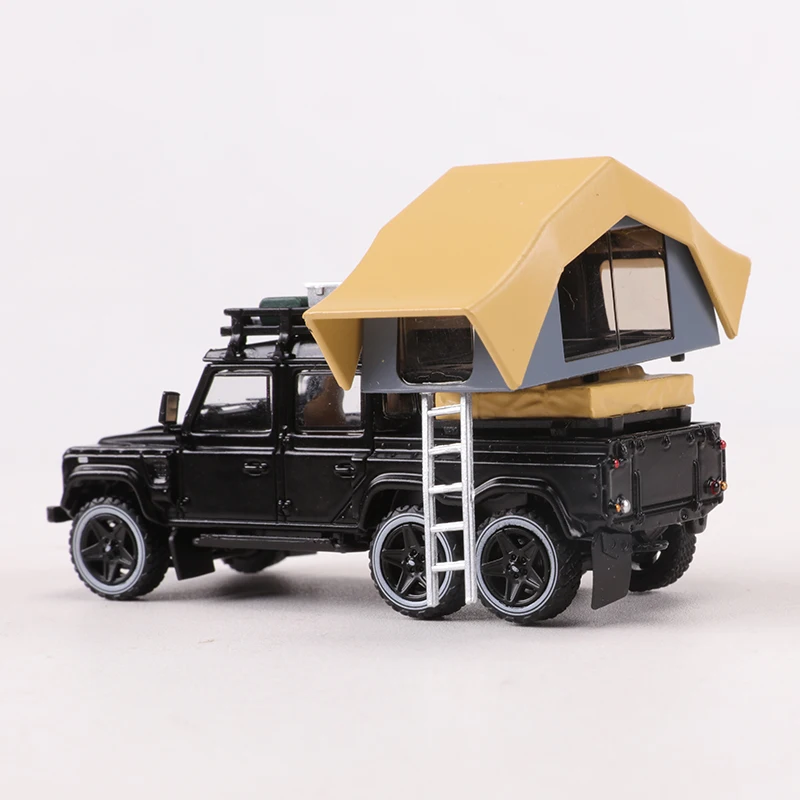 GCD 1:64 Land Rover Defender 6x6 ordinary gray /Black RHD Diecast Model Car