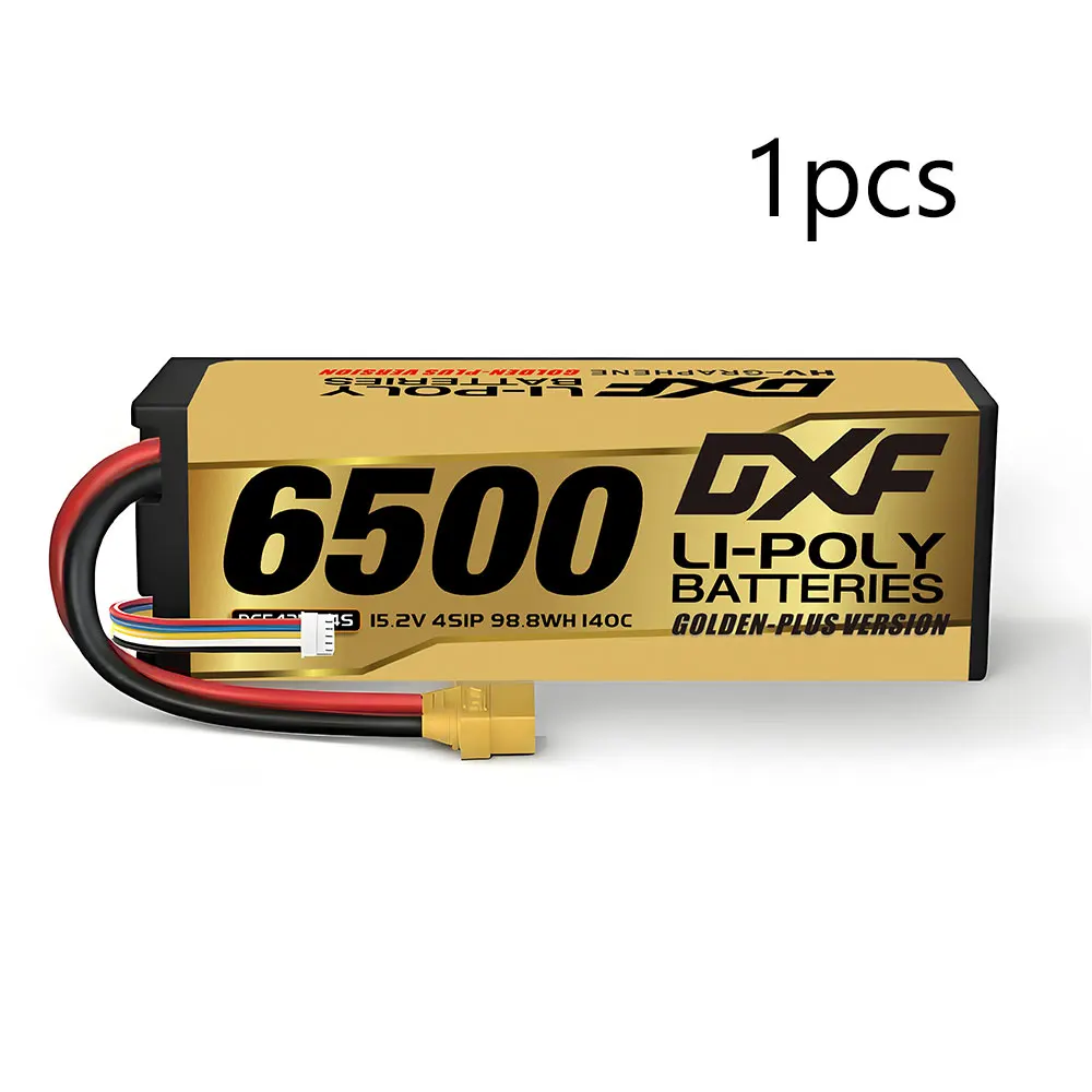 DXF 4S Lipo Batterij Grafeen 14.8V 15.2V 6500mAh 8000mAh 8400mAh 9200mAh 5mm 100C 120C 130C 140C voor 1/8 Buggy Truggy Auto Racing