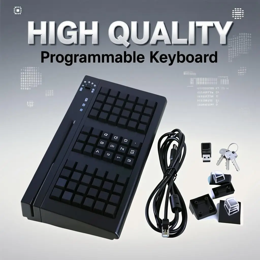 

66Keys Cheap USB Wired KB66 Programmable Keyboard With Magentic card reader option For Pos Machine KB66