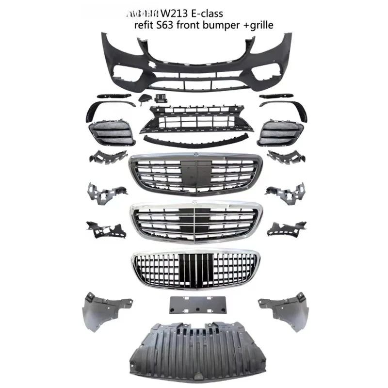 Hot Sell Best Quality Car Parts Front Bumper for E Class W213 Upgrade to E63s Front Bumper with Front Grille
