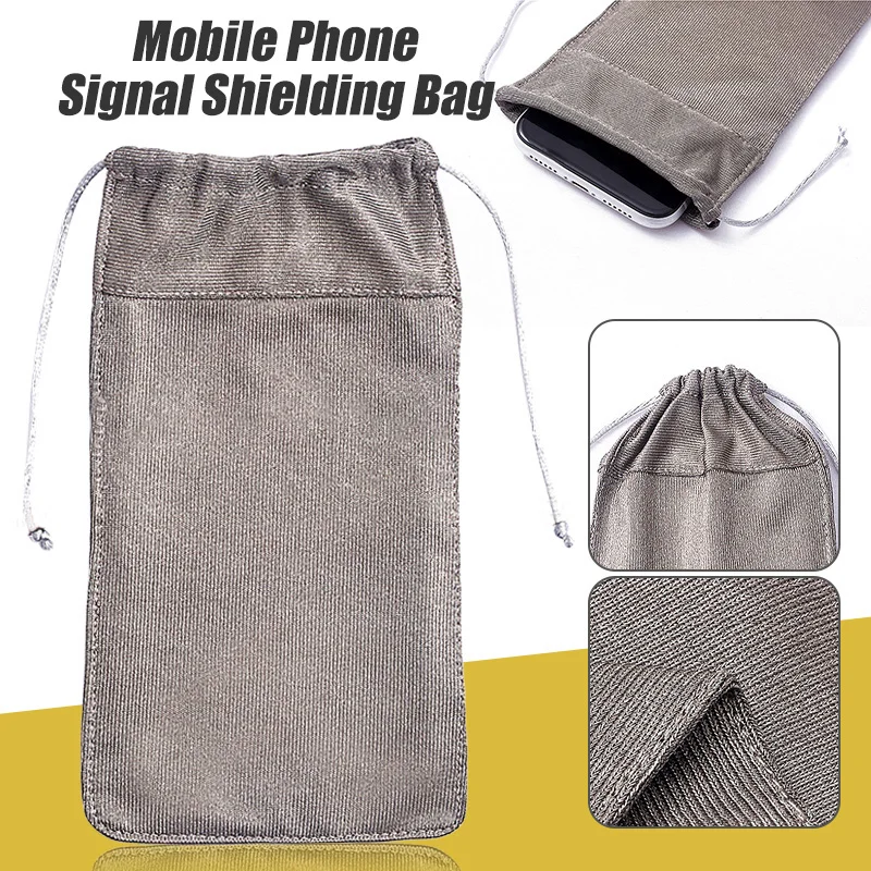 Hot Sale! Silver Fiber Radiation Protect Faraday Bag Phone Pouch RF Signal Blocker Shield EMF Protection Card Storage Bag