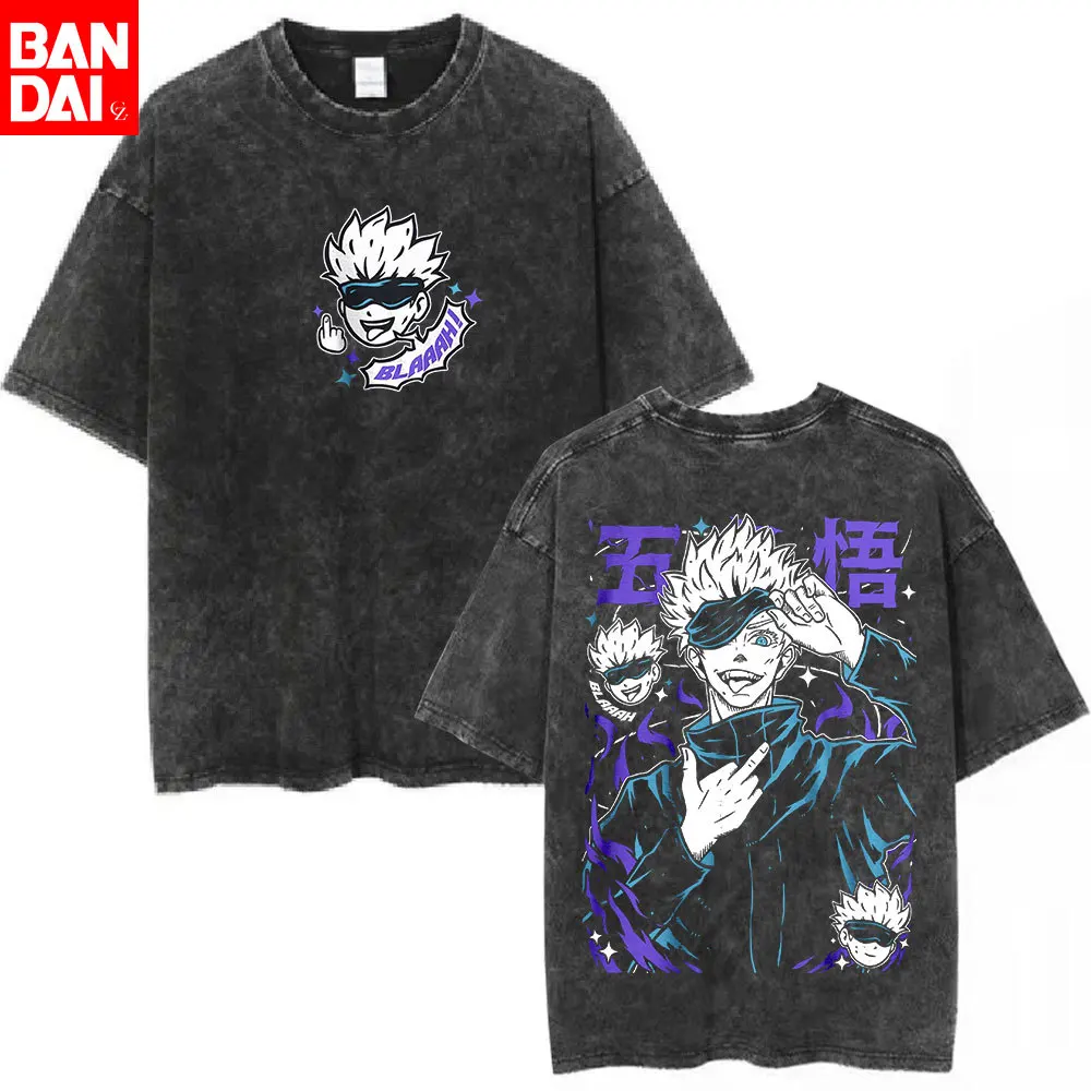 

Jujutsu Kaisen Sukuna Vintage Washed T Shirt Men Oversized Streetwear Harajuku Cotton Short Sleeve Tee Shirts 2026 Summer Tees