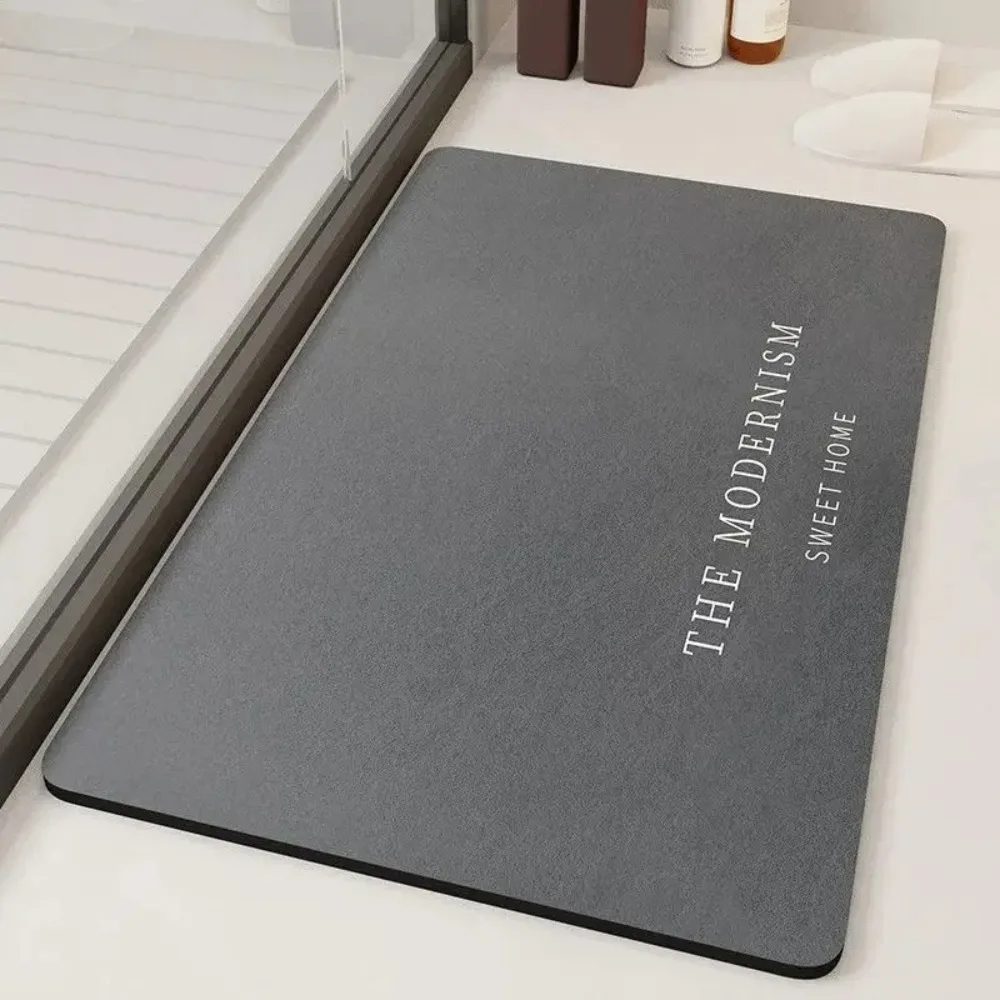 Soft Diatomaceous Earth Bathroom Floor Mat Quick Drying Absorbent Household Door Carpet Anti-Slip for Kitchen