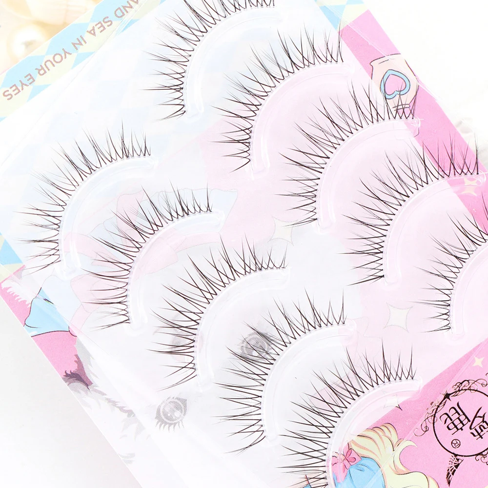 

Накладные ресницы 6-10 мм, натуральные пучки ресниц ручной работы из фиброволокна, для самостоятельного наращивания, для ежедневного макияжа глаз, многоразовые, с крестообразным V-образным изгибом