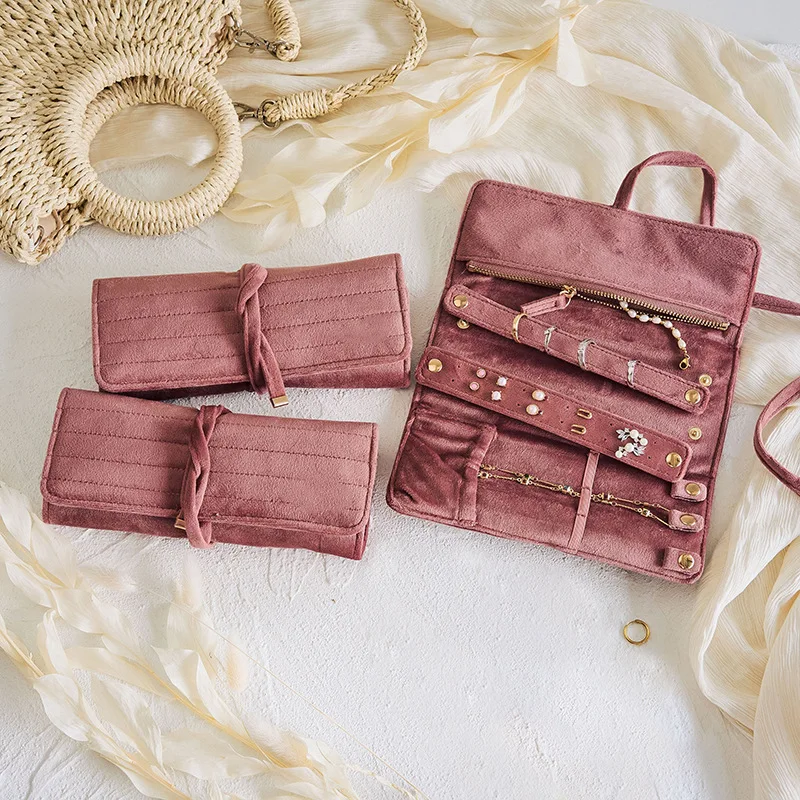 

Jewelry Bag Velvet Jewelry Storage Bag Necklace Earrings Ring Jewelry Storage Roll Bag Jewelry Display