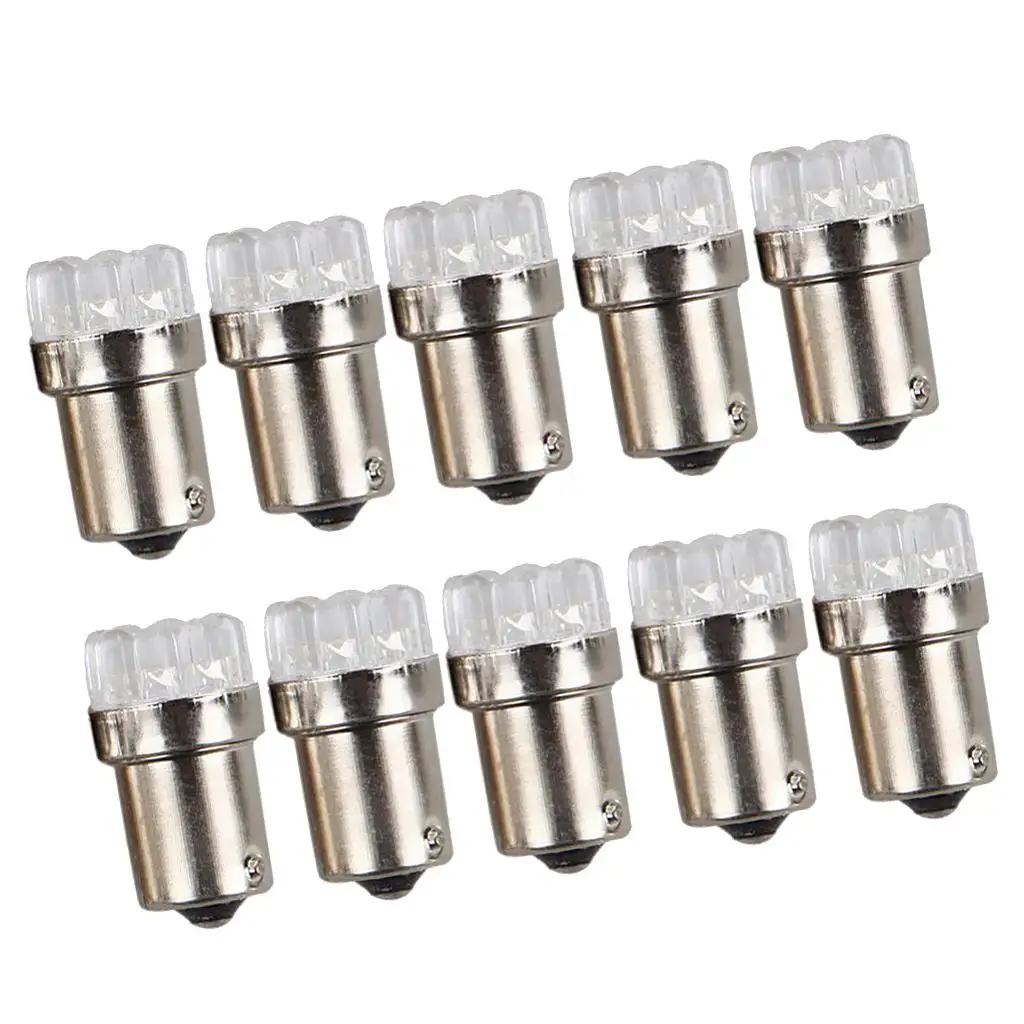 DC 12V 1156 BA15S 9 LED SMD White Car Bulb Light Brake/Turn/Tail /Corner/Reverse Pack of 10