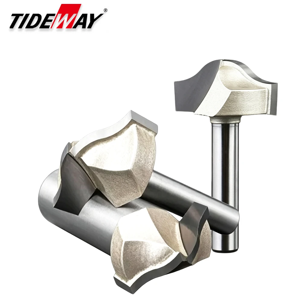Tideway Professional Grade Woodworking Cutters CNC Tool Clearing Bit Round Bottom Line Type Trim Milling Cutter For Wood