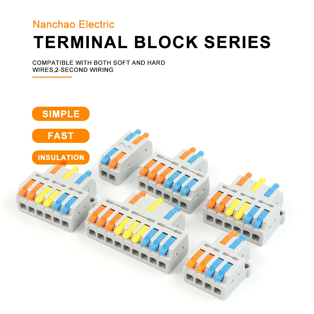 10PCS 3 In 9 Out Connector Wiring Terminal Quick PCT Lamp Wire Connector Parallel Wire Junction Box One in Multiple Out Splitter