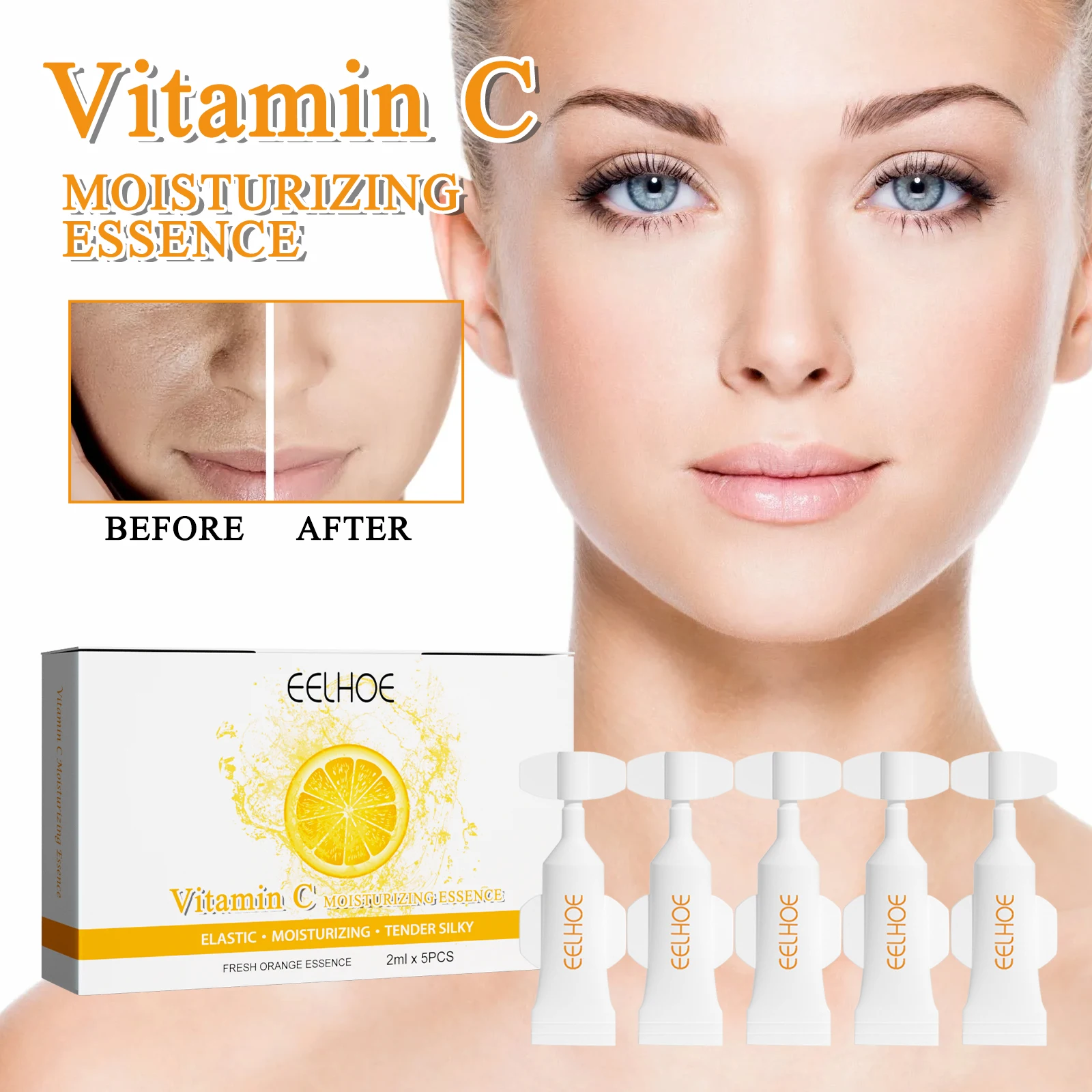 Vitamin C Facial Essence Set Anti Aging Serum Improving Facial Dullness Firming Brightening And Moisturizing Face Care Products