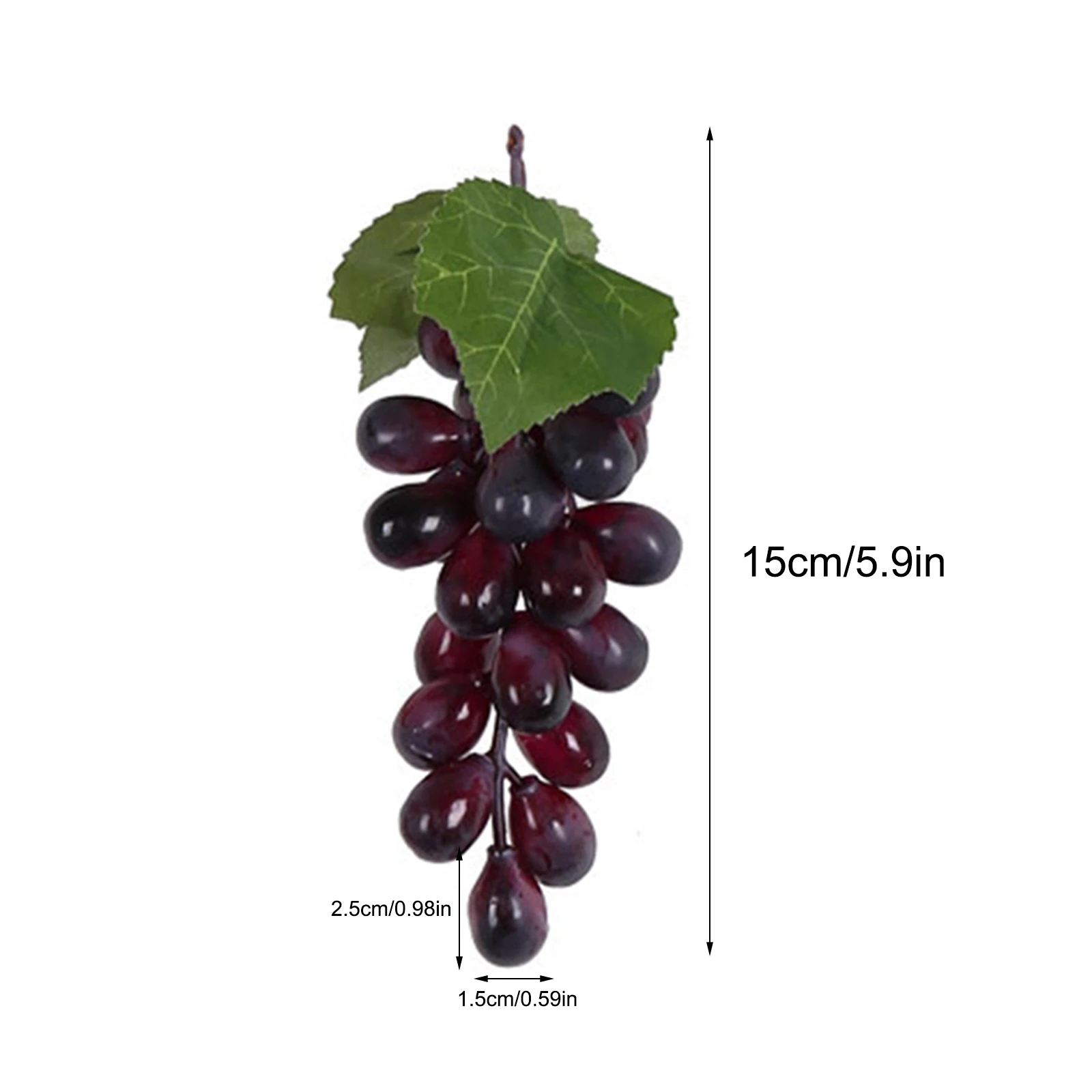 Raisin Artificiel en Mousse avec Vignes, Simulation de Fruits Réalistes, Décoration pour Cuisine, ix, Pub, Maison, Ornement d'Armoire