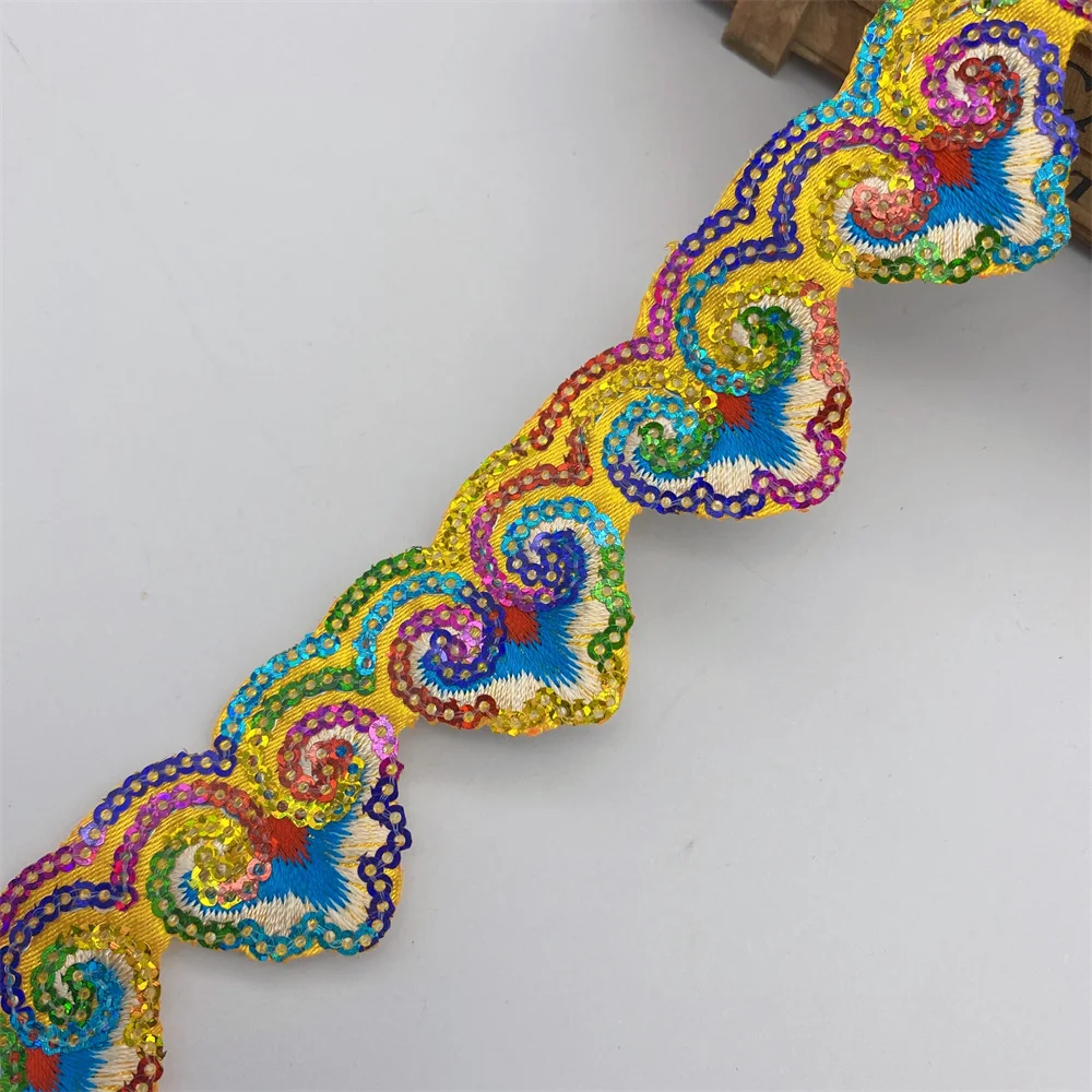10yards Many colors  Embroidery Iron on Lace Trim Patches for Women\'s men\'s clothes DIY