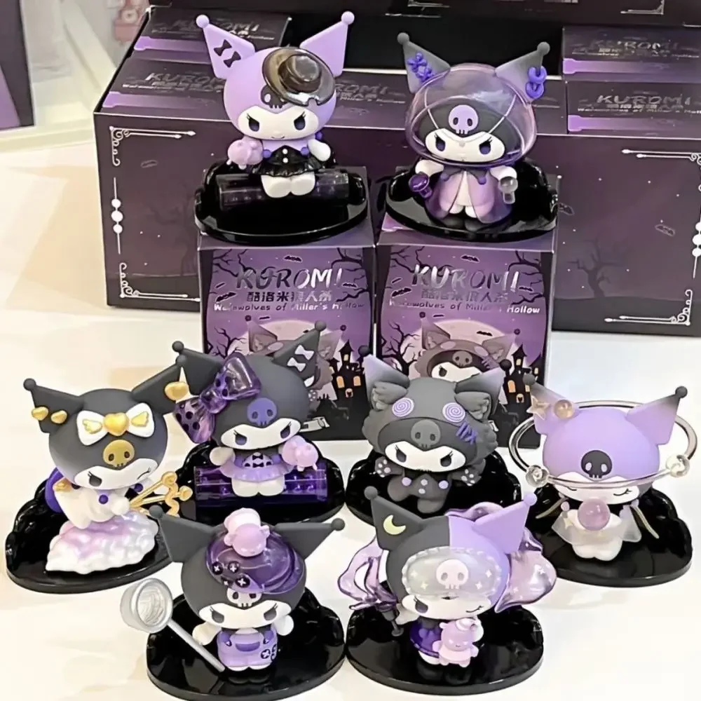 Sanrio Kuromi Blind Box Werewolf kill Series Action Figure Dolls Anime Figures Surprise Bag Cute Model Fans Collection Toy