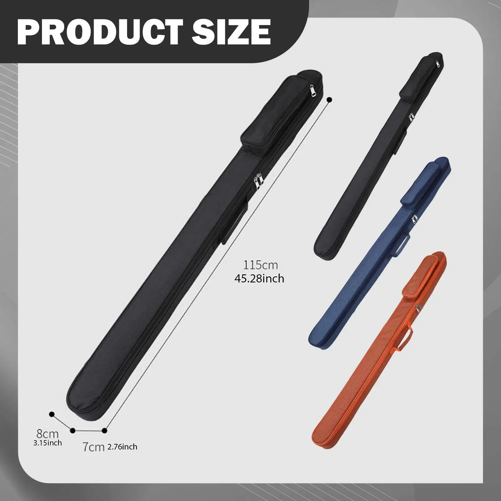 

Чехол для бильярдного кия из ткани Оксфорд, прочный органайзер на молнии с плечевым ремнем для хранения аксессуаров для бильярда и пула