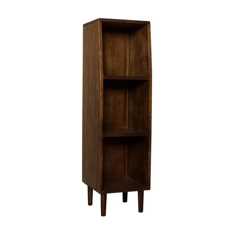 Solid wood vinyl record storage shelf bookcase floor storage box