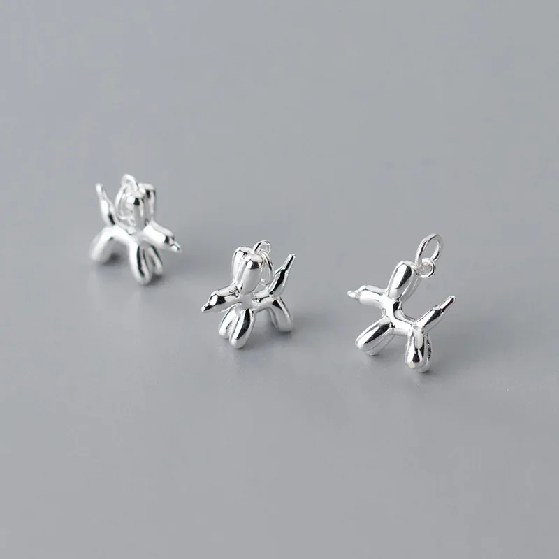 TrustDavis Real 925 Sterling Silver Pendant For Women Handmade DIY Necklace Balloon Dog Accessories Fine S925 Jewelry HY609