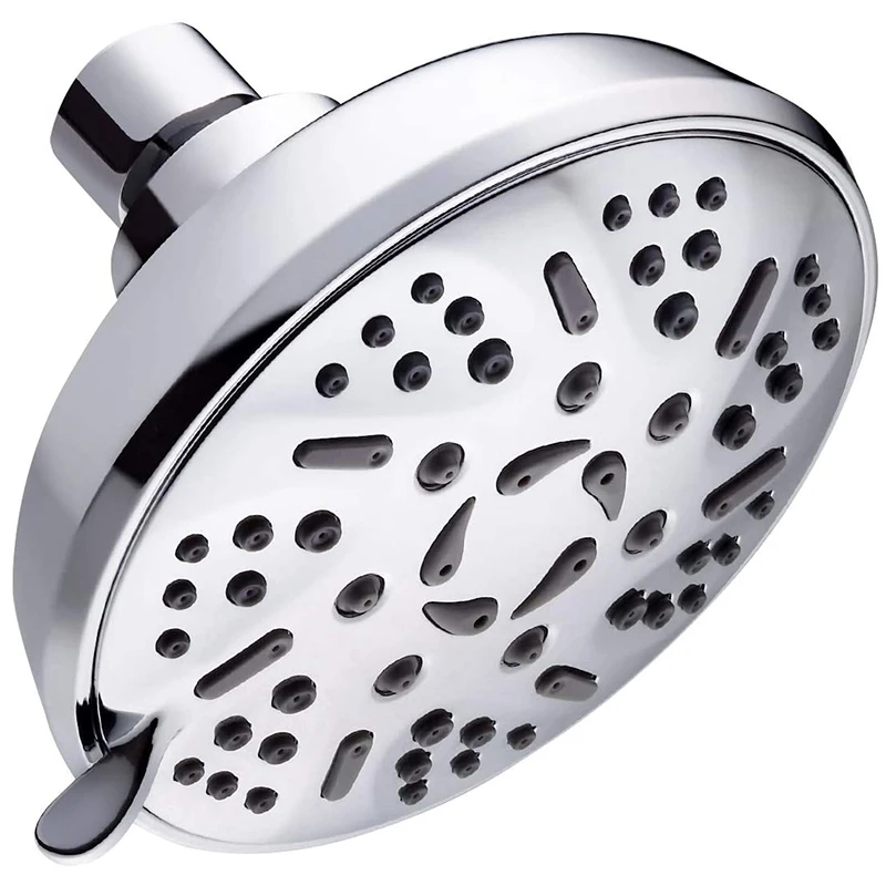 High Pressure Fixed Shower Head, Anti-Leak 9 Settings Rainfall Showerhead With Massage Spa, Chrome Face, Adjustable