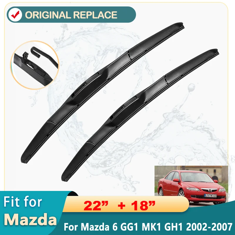 

For Mazda 6 GG1 MK1 GH1 GH2 MK2 GJ GL MK3 Car Accessories Front Windscreen Wiper Blade Brushes Wipers U Type J Hooks