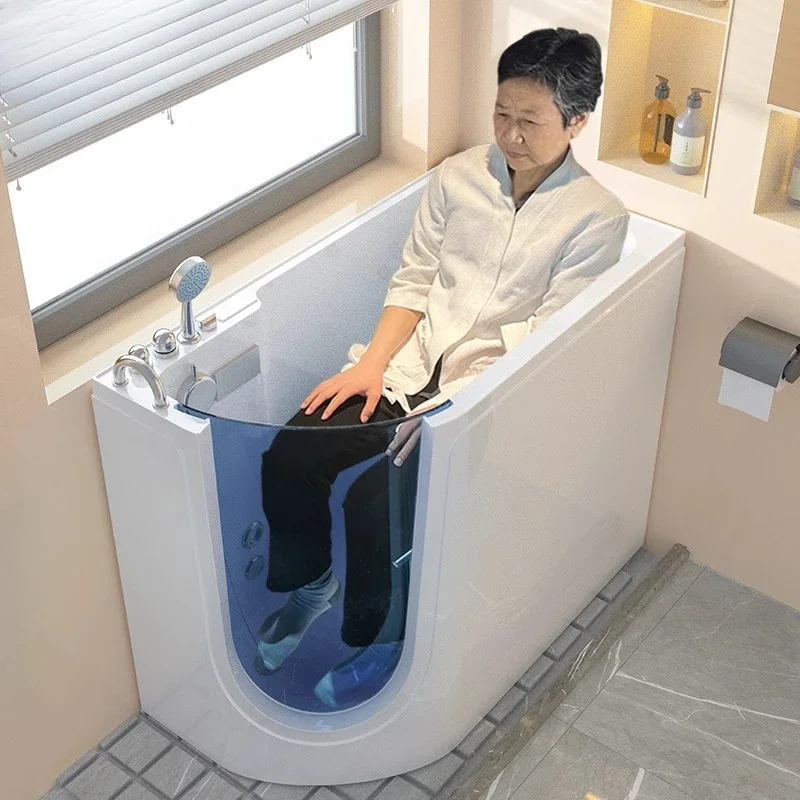 Side door barrier-free elderly Jacuzzi Home rehabilitation the elderly sitting bubble