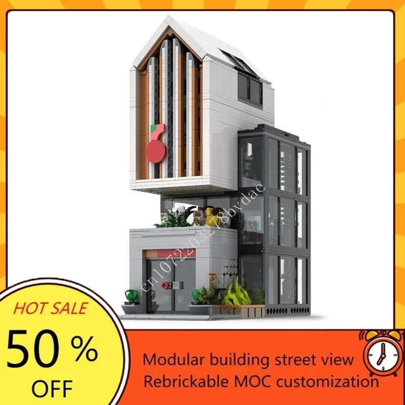 1616PCS Financieel Centrum Modulair MOC-model Creatief Street View BlockCustom Puzzel Architectuur DIY Educatief Assemblagecadeau