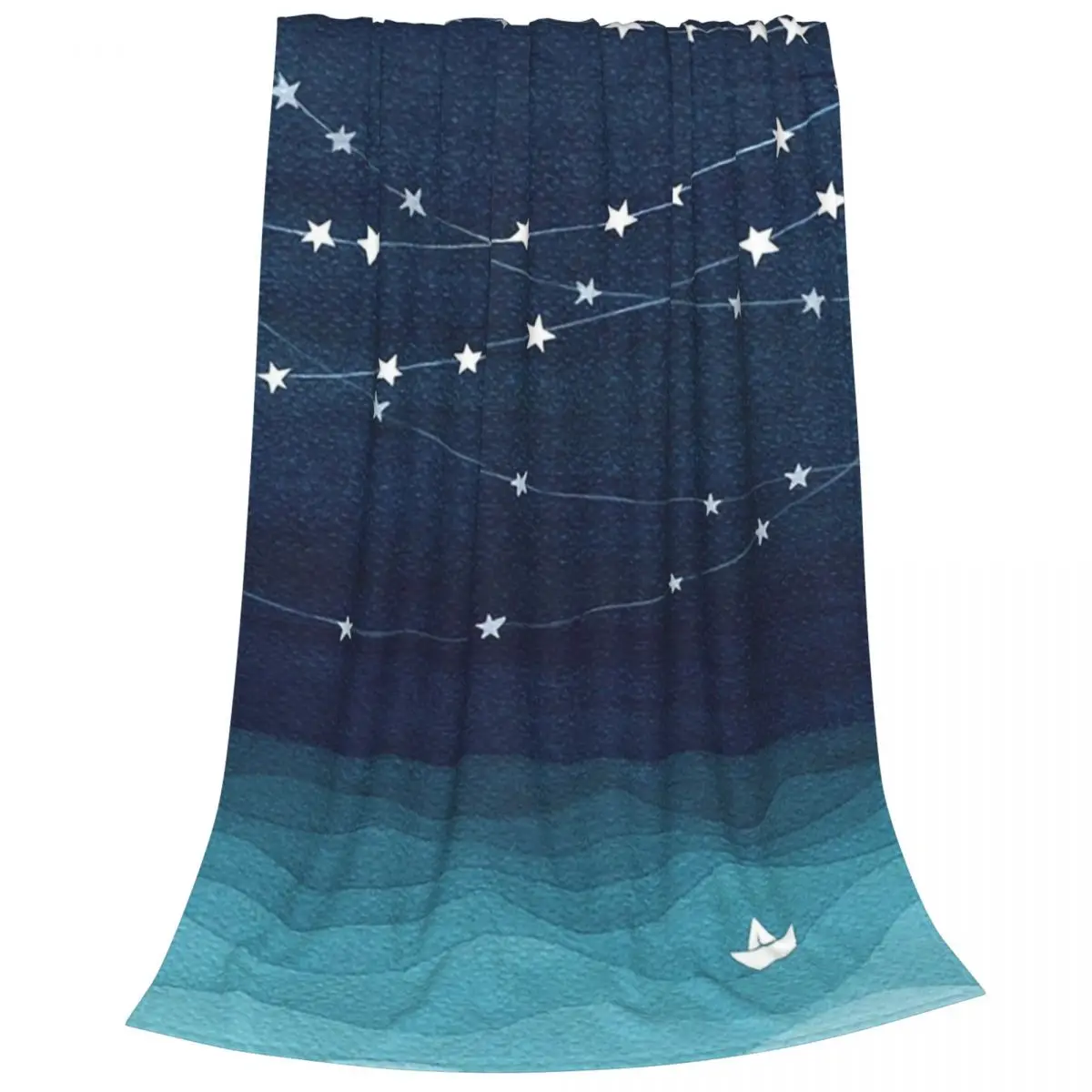 Garland Of Stars,teal Oc Blanket Fleece Multi-function Sofa Throw Blankets For Couch Bedding Travel Throws Bedspread Quilt