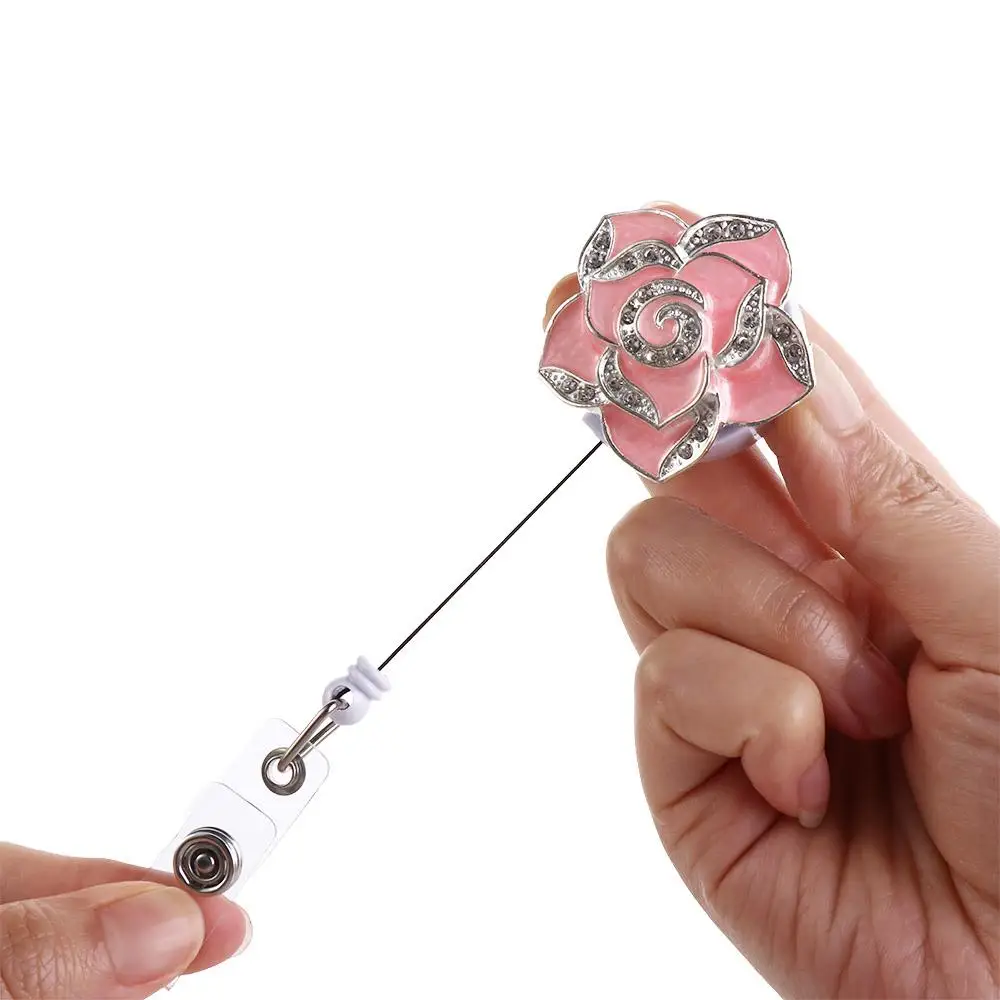 Tag Hospital Supplies Nurse Doctor Name Card Holder Retractable Badge Reel Certificate Clasp Diamond Badge Reel Badge Holder
