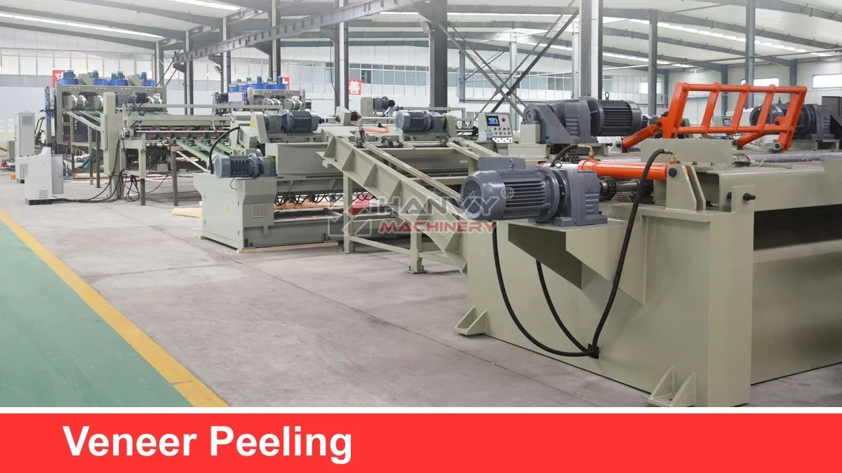 High Speed Japan Mitsubishi System Wood Veneer Making Machine Peeling Production Line