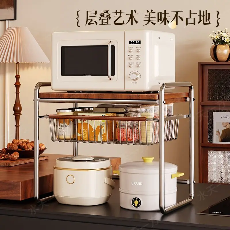 Storage Kitchen Rack Multi-layer Shelf Microwave Oven Floor-to-ceiling Kitchen Shelf Household Storage Multifunctional Mobile
