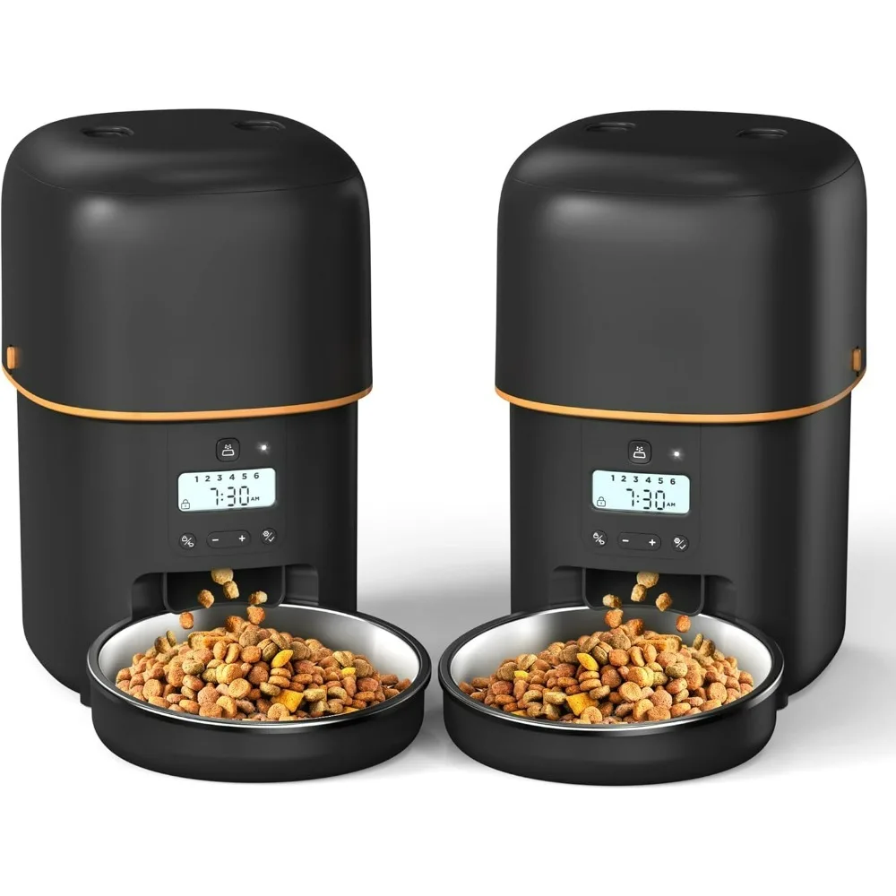 

Automatic Cat Feeders - 2 Packs 2L/4L Cat Food Dispenser Easy To Use, Timed Automatic Pet Feeder,Feeders