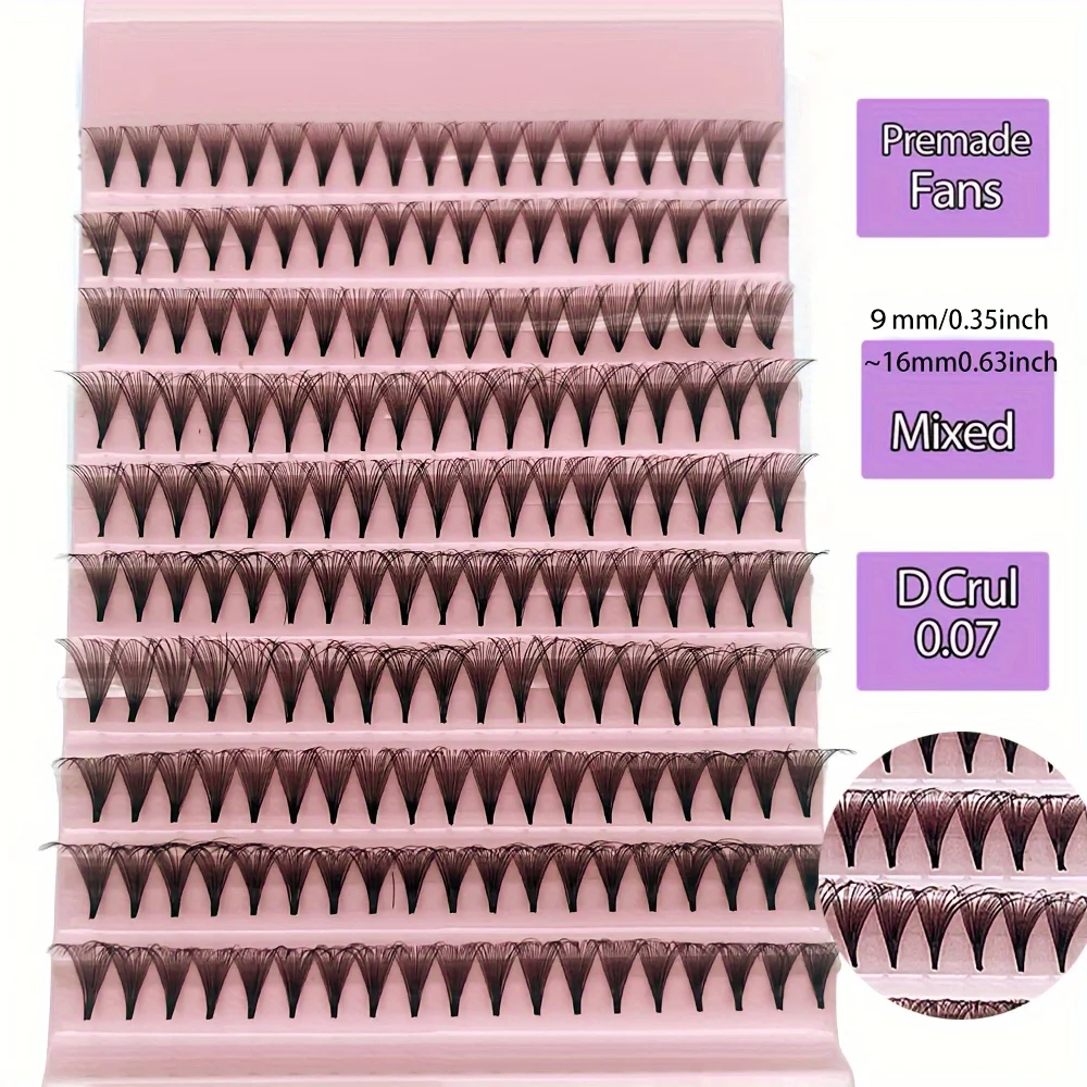 200 個シングル毛毛 20D 扇形肥厚自己移植 DIY まつげエクステンション混合 0.07D 14 ミリメートル A ルートナチュラル薄い Comf