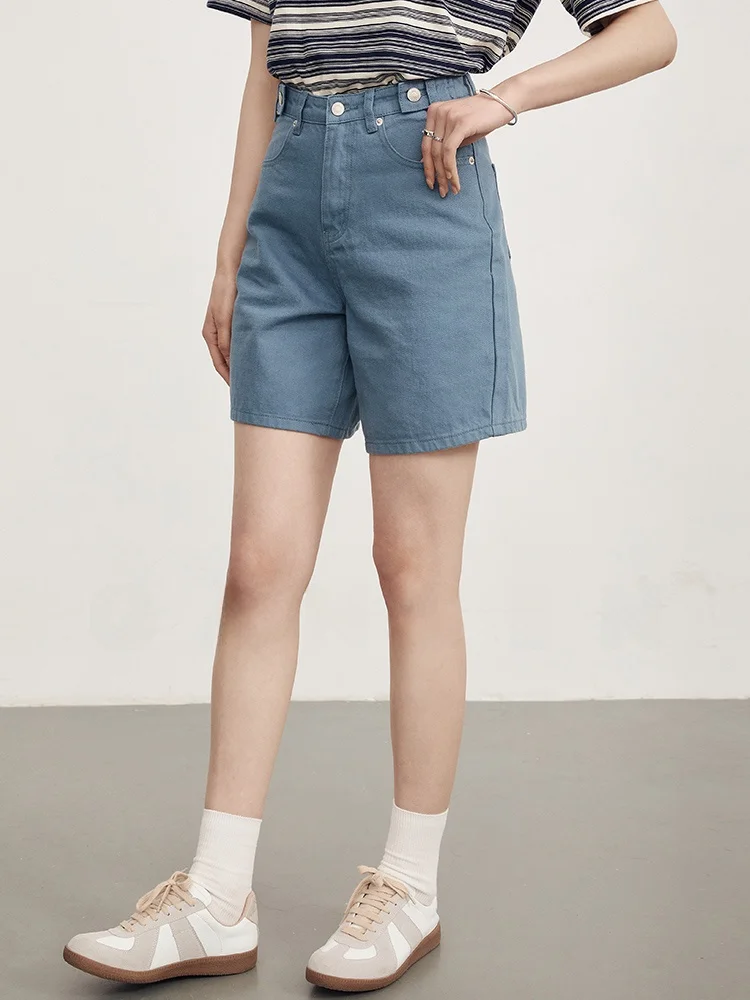 

Джинсы Gansan в стиле ретро с высокой талией, прямые, широкие, женские, повседневные, летние, из легкого денима