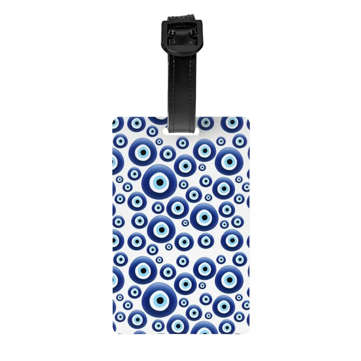 Mediterranean Evil Eye Protection Luggage Tag for Travel Suitcase Turkish Tribes Amulet Privacy Cover Name ID Card