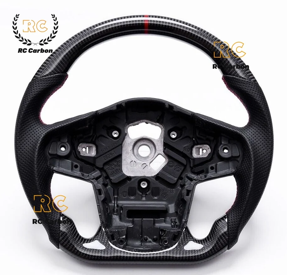 Car Steering Wheel Carbon Fiber Perforated Leather For Toyota Supra GR A90 MKV MK5 MK4 2020-2024 Racing Sport Wheel