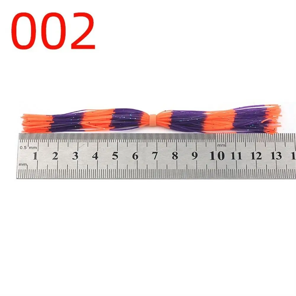 

50 Strands Baitfish Silicone Skirts DIY Fly Tying Material Buzzbaits Spinner Barred Color Rainbow Color Jig Squid Skirt