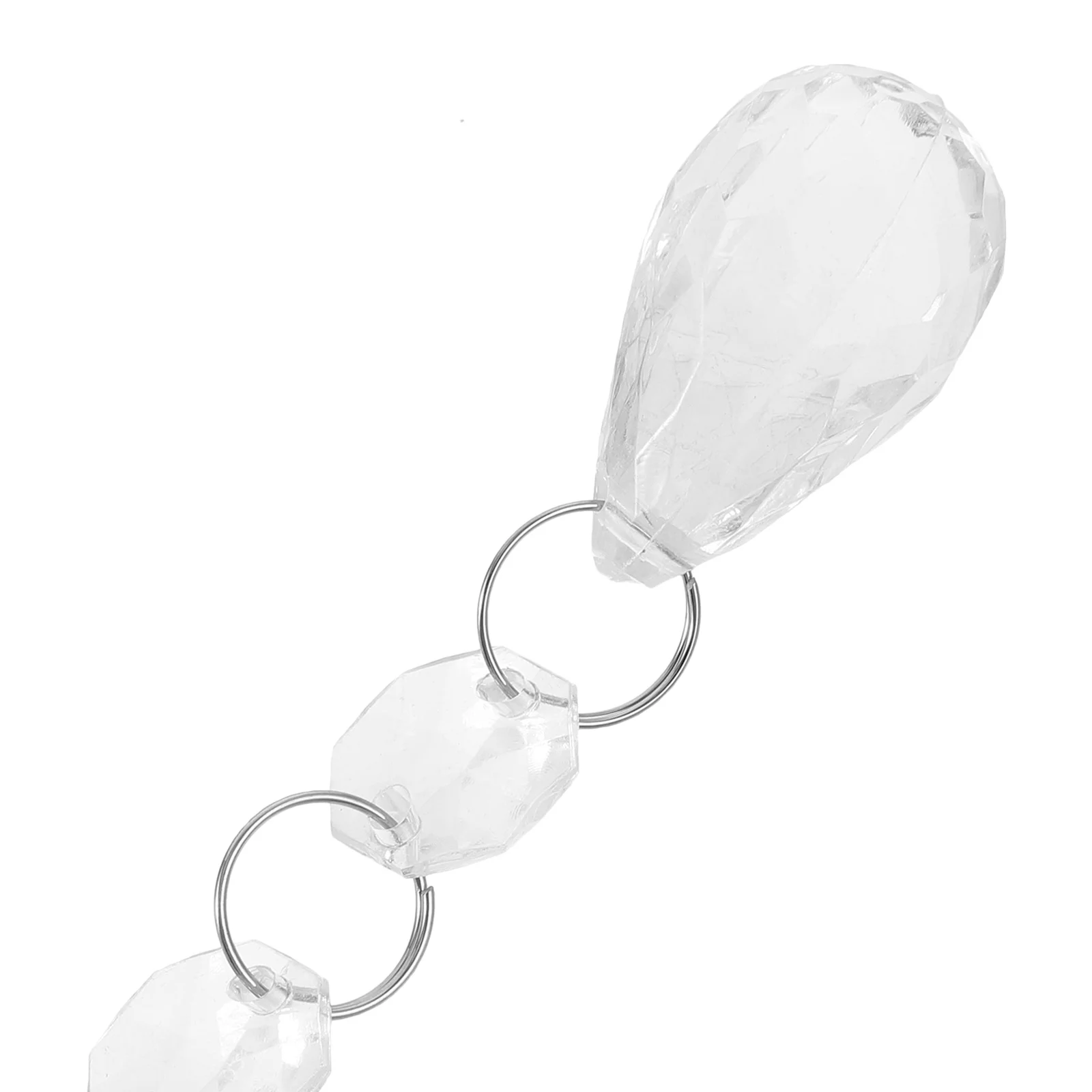 

20Pcs Acrylic Hanging Octagon Crystal Pendants Elegant Xmas Tree Ornaments Christmas Decorations Party Hanging Decors