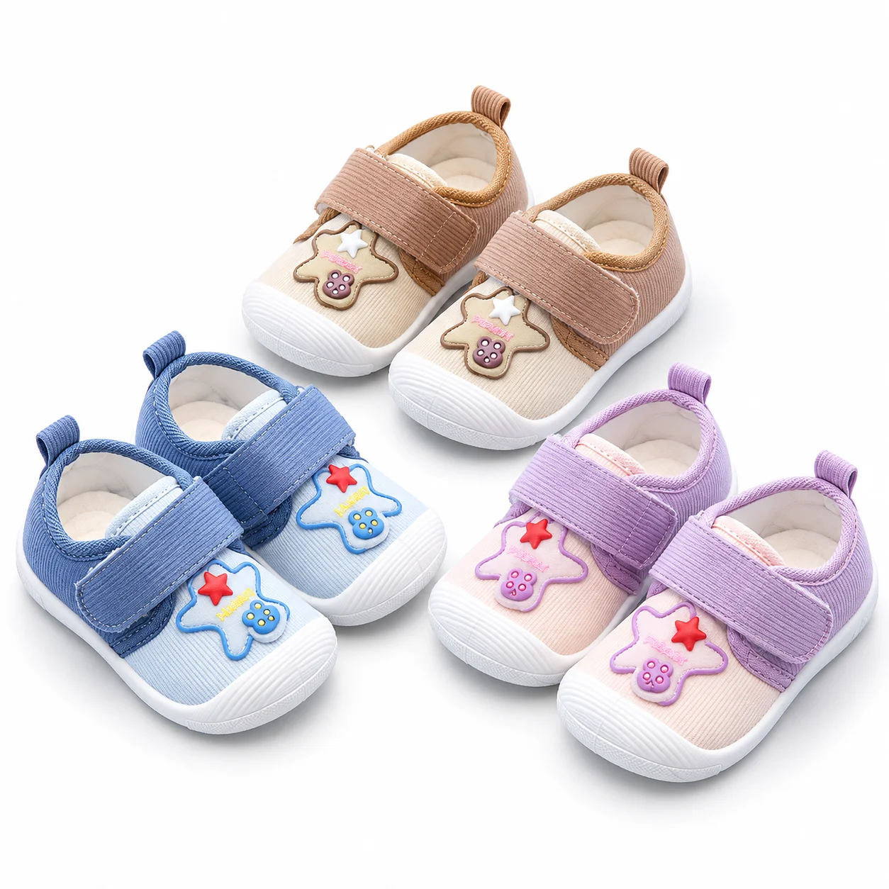 Baby Toddler Sandals First Walking Shoes 0-2 Years Soft Sole Breathable Lightweight Hook Loop Cartoon Infant Girls Boys Summer