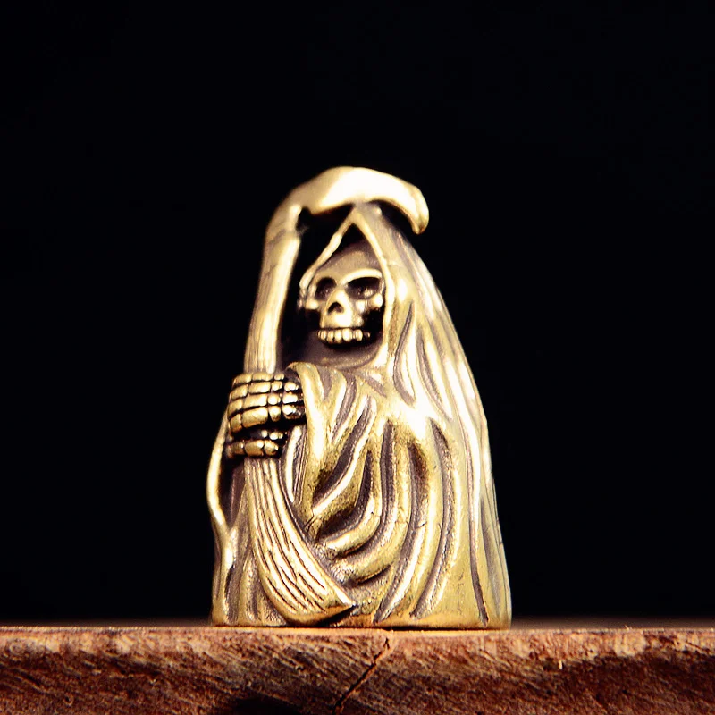 Pure Brass Creative Sickle Wizard Bell Keychain Pendant Keychain Backpack Hanging