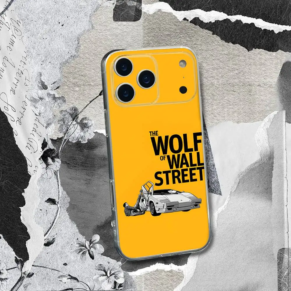 حافظة هاتف W-Wolf Of Wall Street لهاتف iPhone 17,16,15,14,13,12,11 Pro,Max,Plus,X,XS,XR,SE4,E غطاء ناعم شفاف صغير