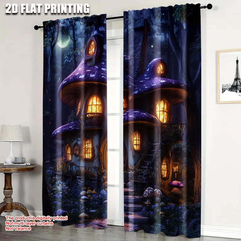 

2pc, Scene Curtains Warm magic_ Versatile Fabric,Without Electricity summer party decorations for Home Daily Decor