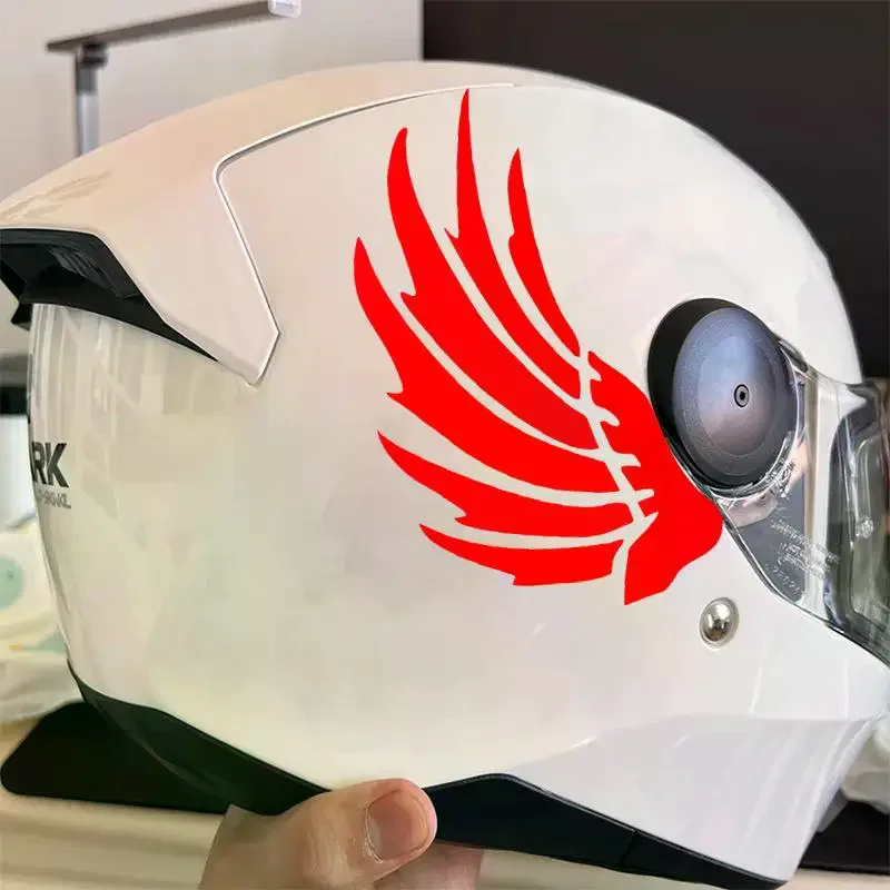 

2 Pairs DIY Motorbike Helmet Fuel Tank Scooter Modification Vinyl Decals Reflective Wings Motorcycle Waterproof Stickers