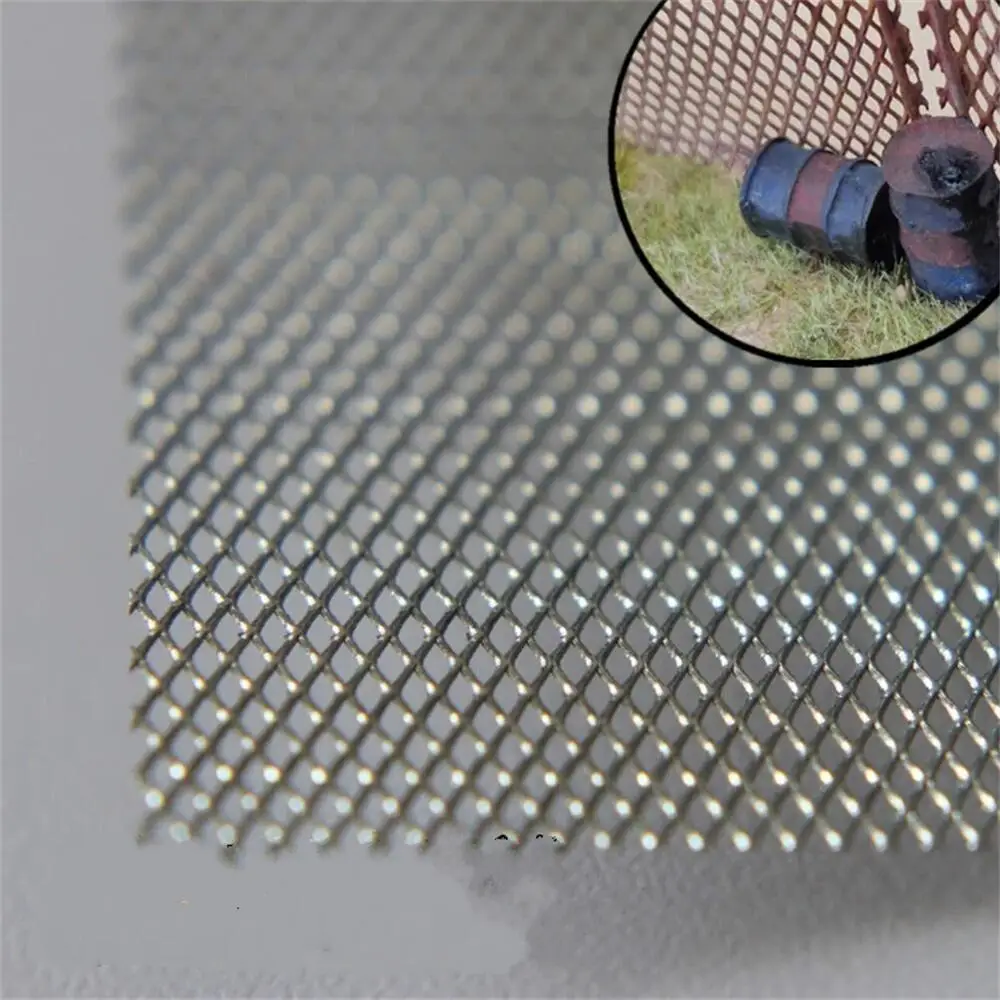 10*24 سنتيمتر مصغرة شبكة معدنية نموذج سلك سياج DIY بها بنفسك صنع طاولة الرمل المشهد قطار السكك الحديدية المواد العمارية العسكرية 1 قطعة