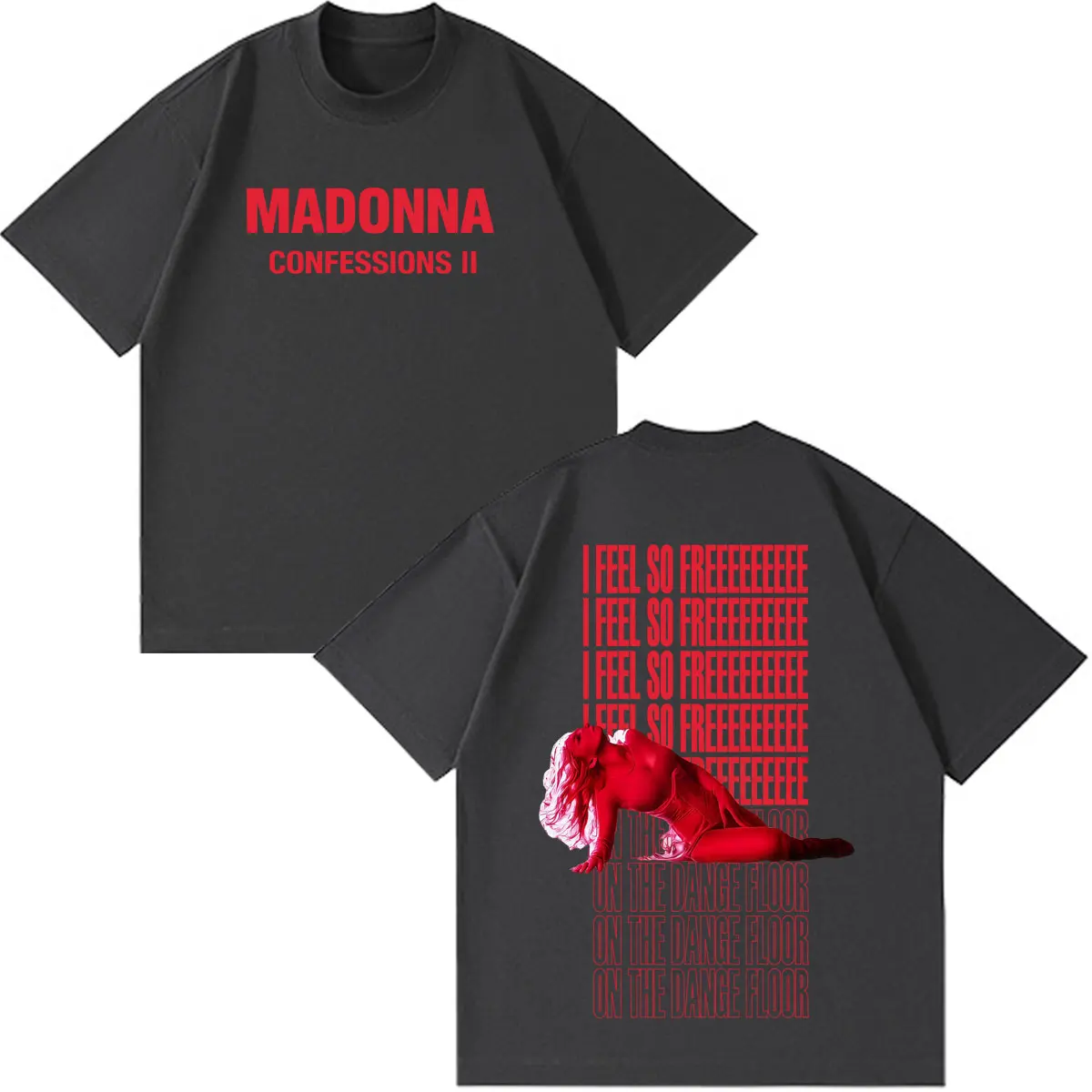 Madonna CONFESSIONS II Album Tour 2026 Print TShirt Men Women Fashion Harajuku T-shirt Summer Casual Cotton Streetwear T-shirts