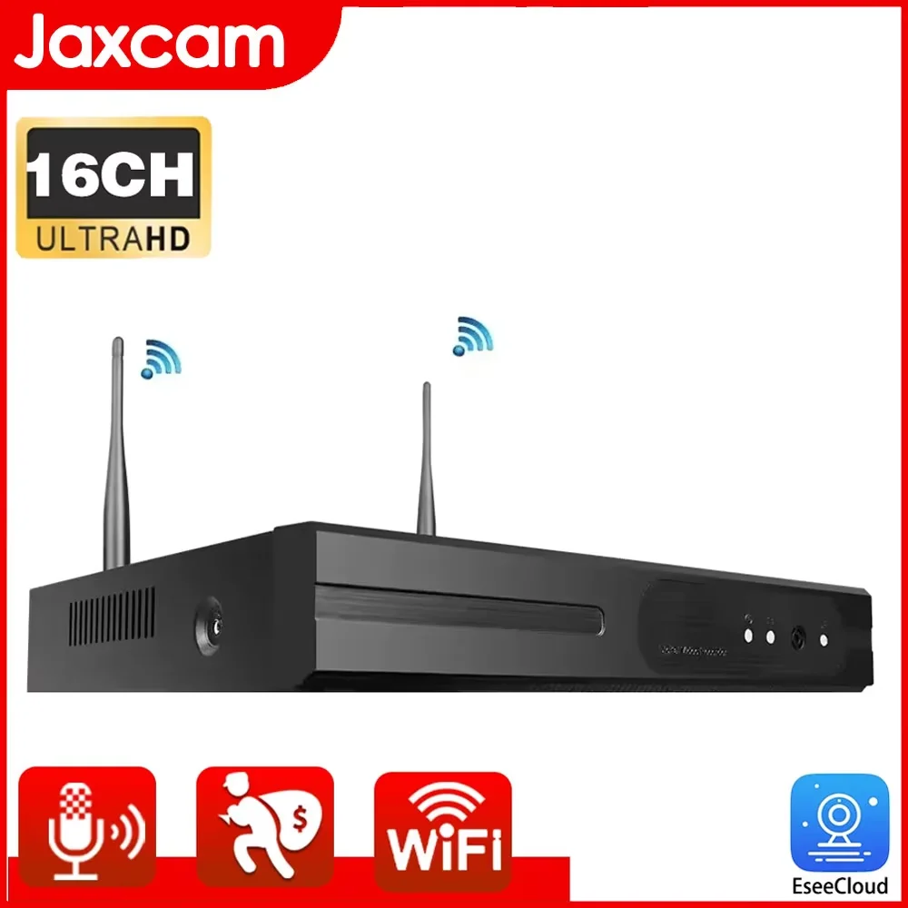 16CH H.265 5MP Wireless NVR Human Detection Wifi CCTV Camera System P2P IP Cameras Network WiFi NVR for Eseecloud APP 16 Channel