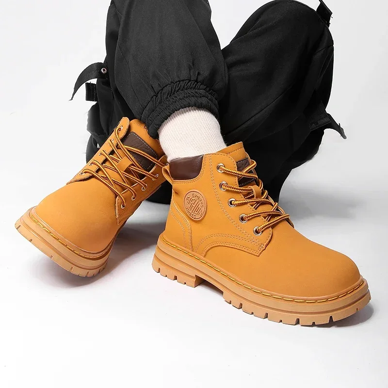 2024 new children's casual fashion boots high-top outdoor shoes anti-talk, anti-collision, wear-resistant and comfortable