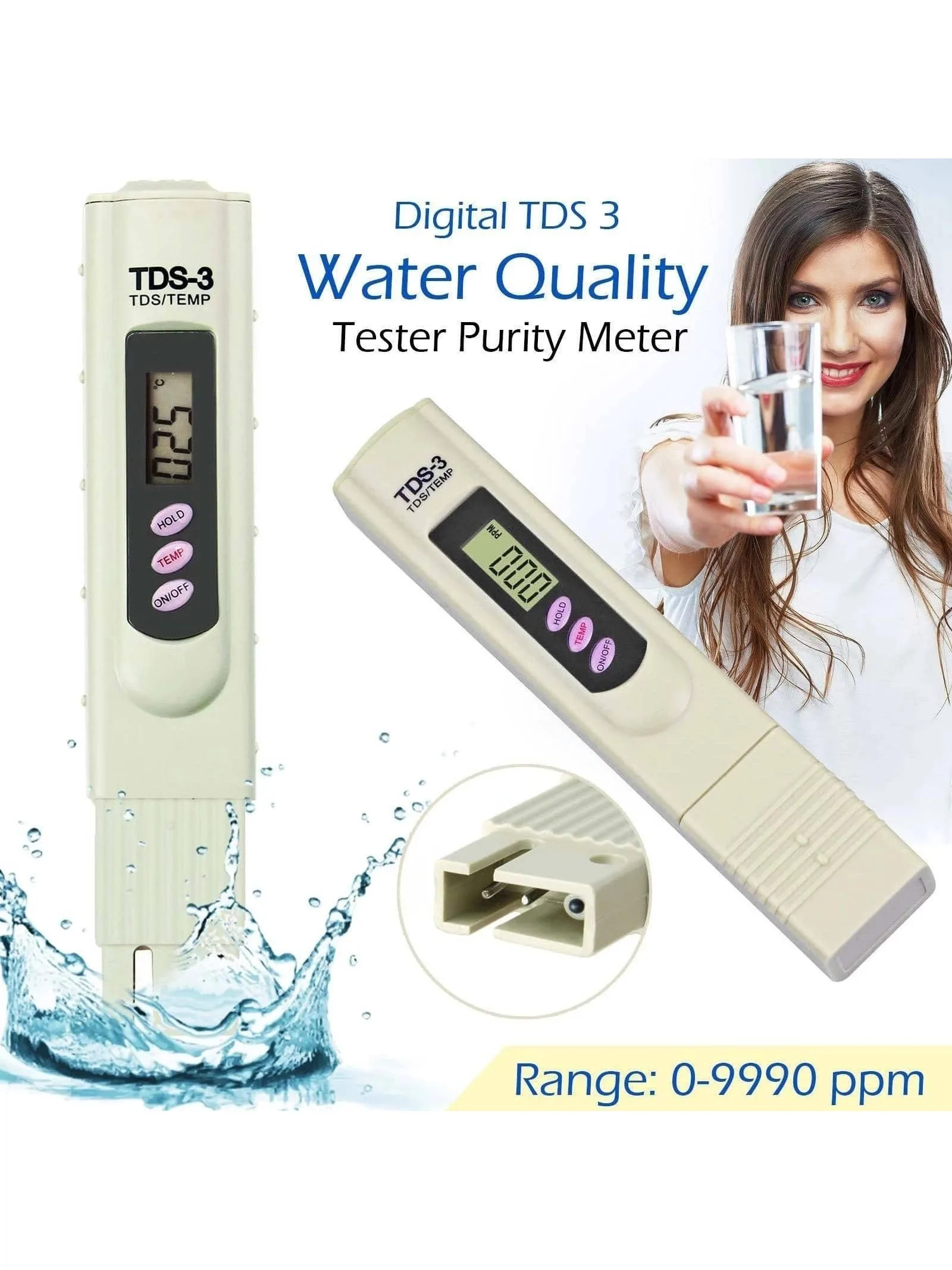 TDS-3 TDS Pen Portable Digital TDS Meter Filter Measuring Water Quality Purity Tester Tds Meter