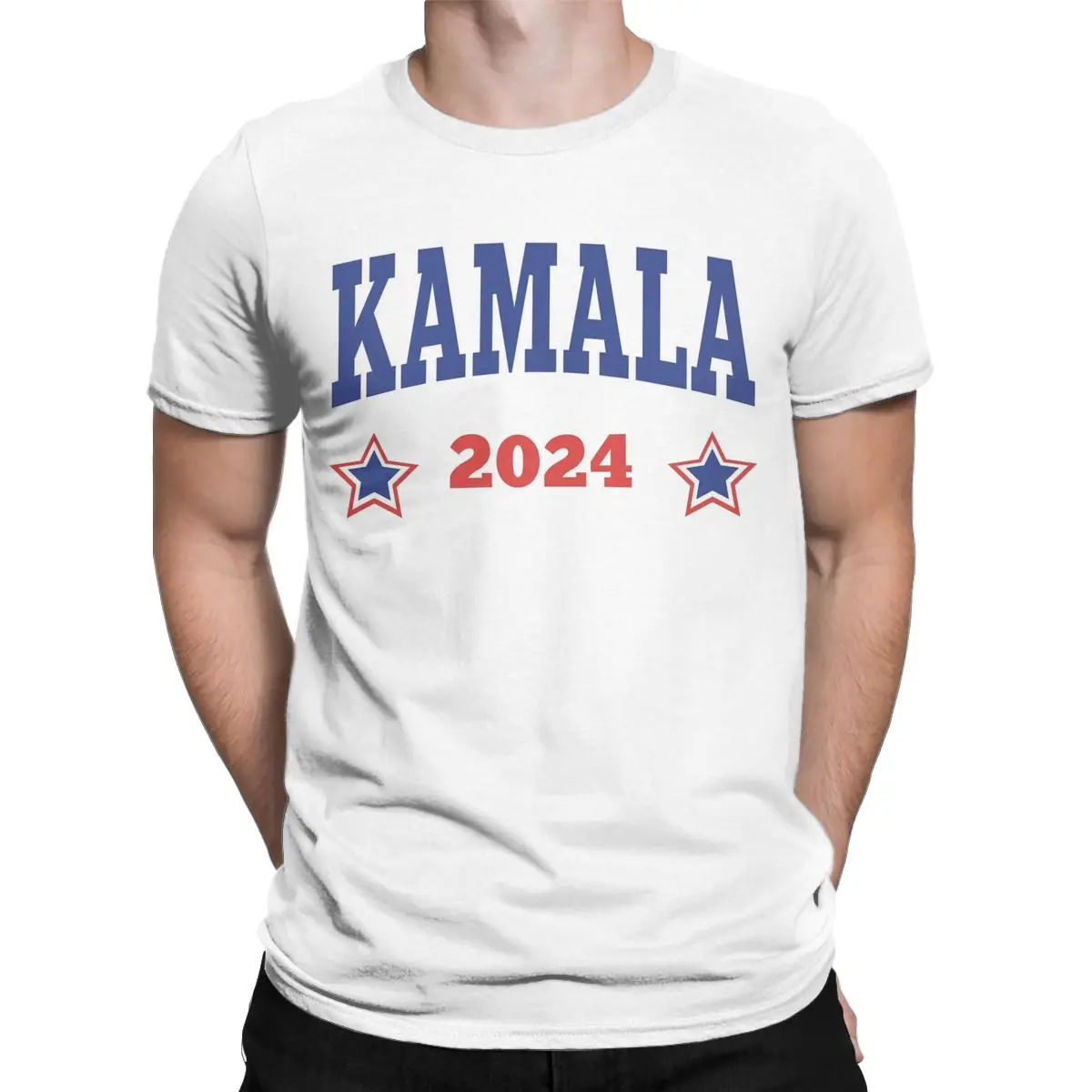 Funny Kamala 2024 Pink Harris Biden Vote T-Shirts Men Crew Neck Pure Cotton T Shirt Democrat Short Sleeve Tee Shirt Gift Tops