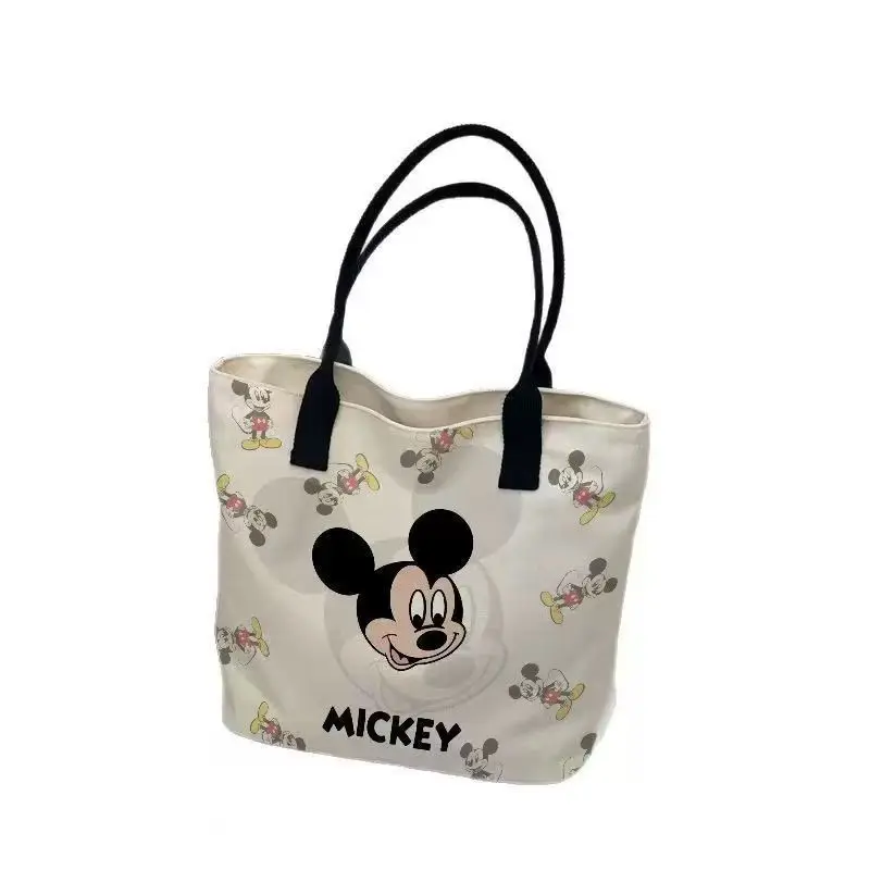 

Disney Mickey Mouse Canvas Crossbody Bag Large Capacity Japanese Style Cartoon Print Shoulder Bag For Women Girls Students