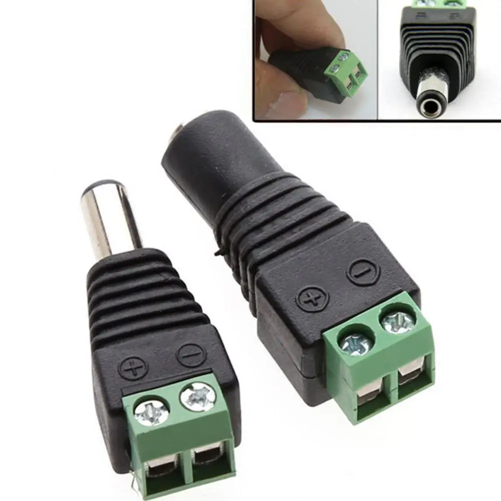 5 Pcs 12V DC Power Supply Plug Adapter Connector for 5050 3528 LED Strip Light