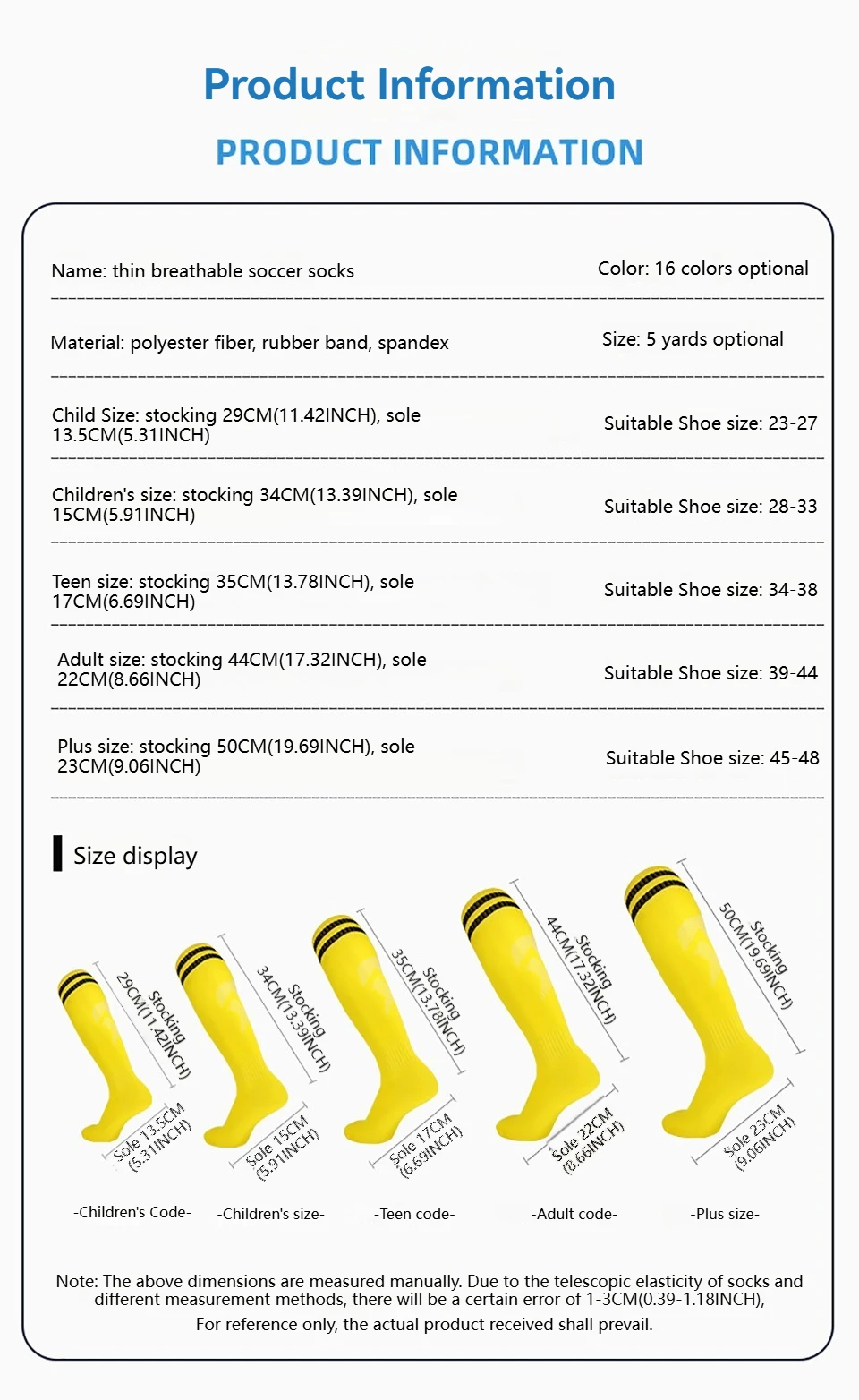 Loogdeel Fußballsocken, lange Röhrensocken aus Baumwolle für Erwachsene und Kinder, Leggings, Strümpfe, rutschfeste Fußball-, Baseball-, Lauf- und Sportsocken – Detail 5