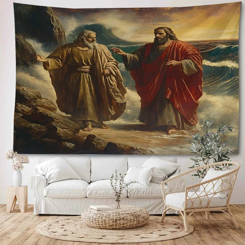 Jesus Saint God Jesus Background Decorative Tapestry Jesus Portrait Jesus Missionary Background Decorative Tapestry