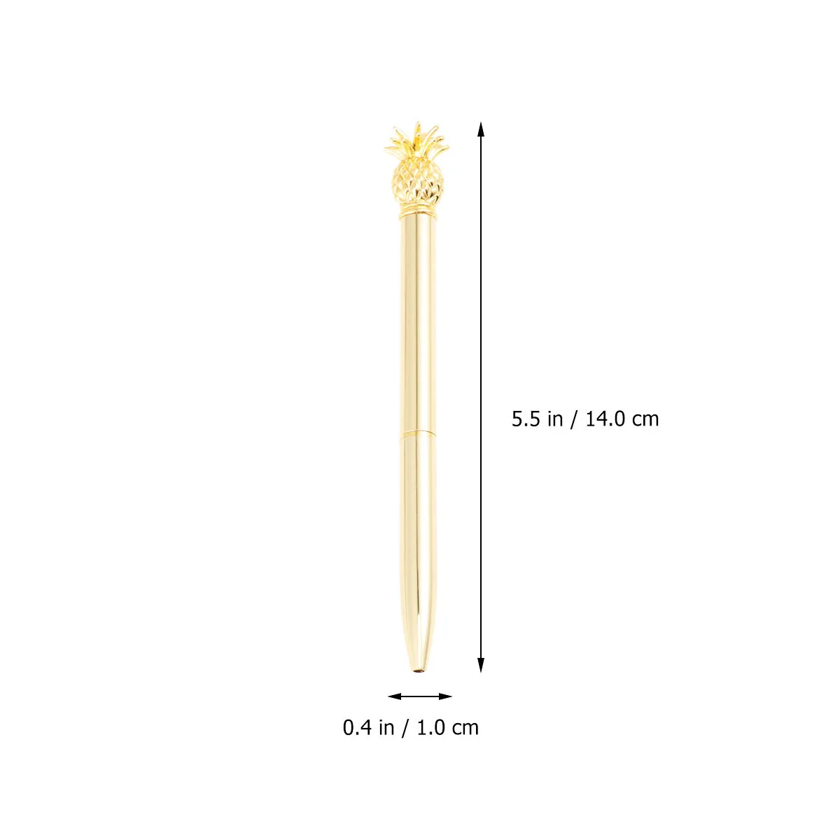 

Electroplated Gold Pen 1 Unit Pineapple Pattern Reflective Surface Cool Design Writing Pen for Children School Office Use
